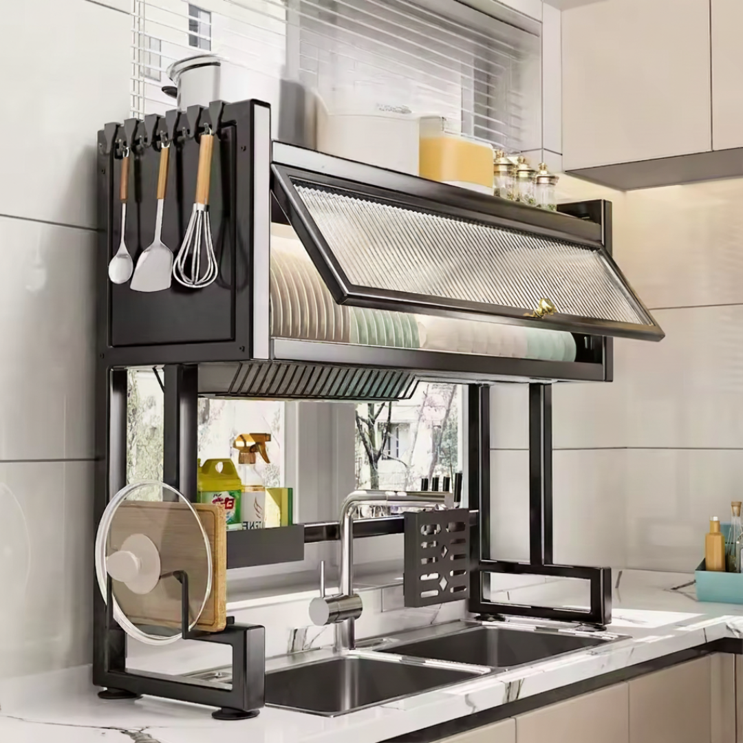 Organizador Escurridor de Loza con Vitrina Premium™
