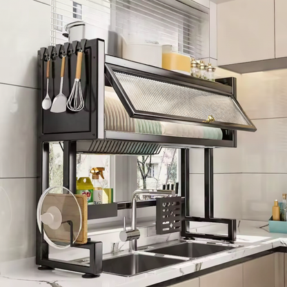 Organizador Escurridor de Loza con Vitrina Premium™
