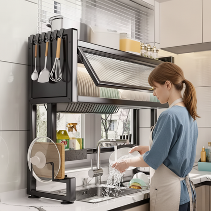 Organizador Escurridor de Loza con Vitrina Premium™