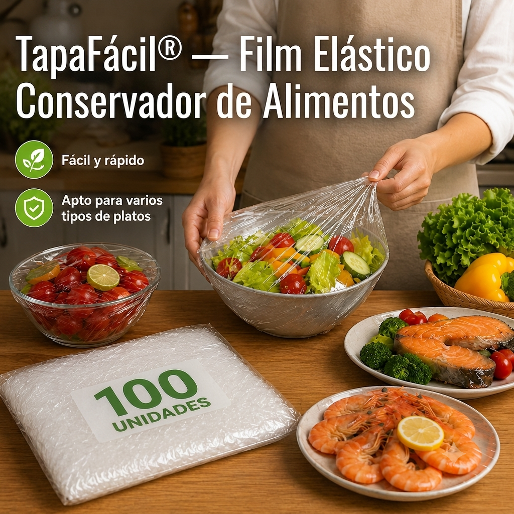 TapaFácil® — Film Elástico Conservador de Alimentos